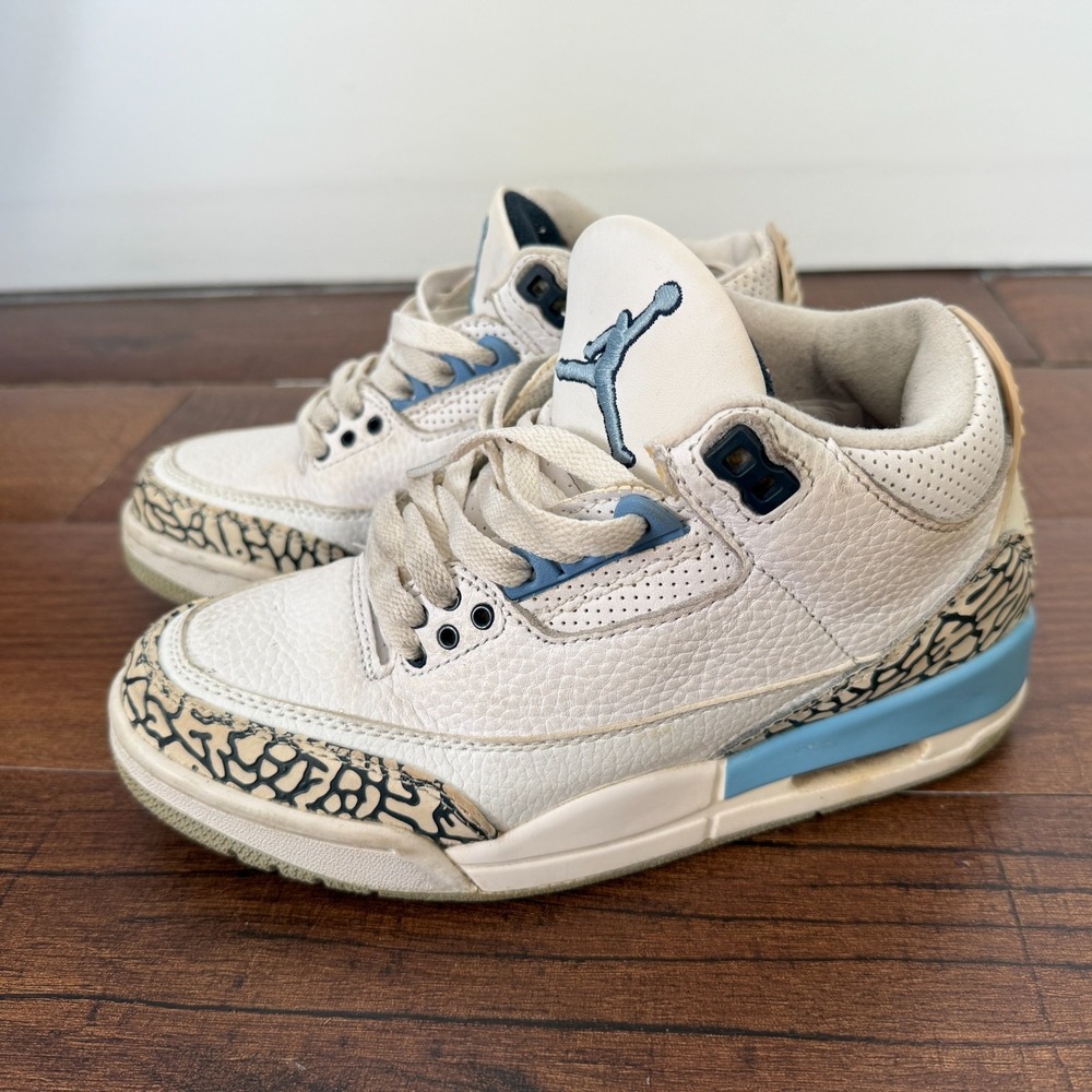 Jordan 3 Retro Womens Size 6 UNC University of North Carolina